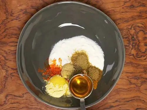 gram flour and mustard oil