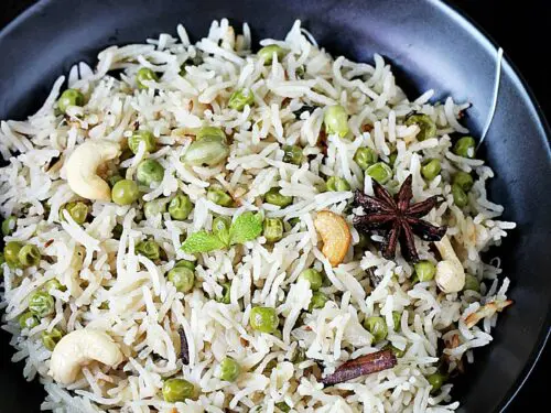 peas pulao also known as matar pulao