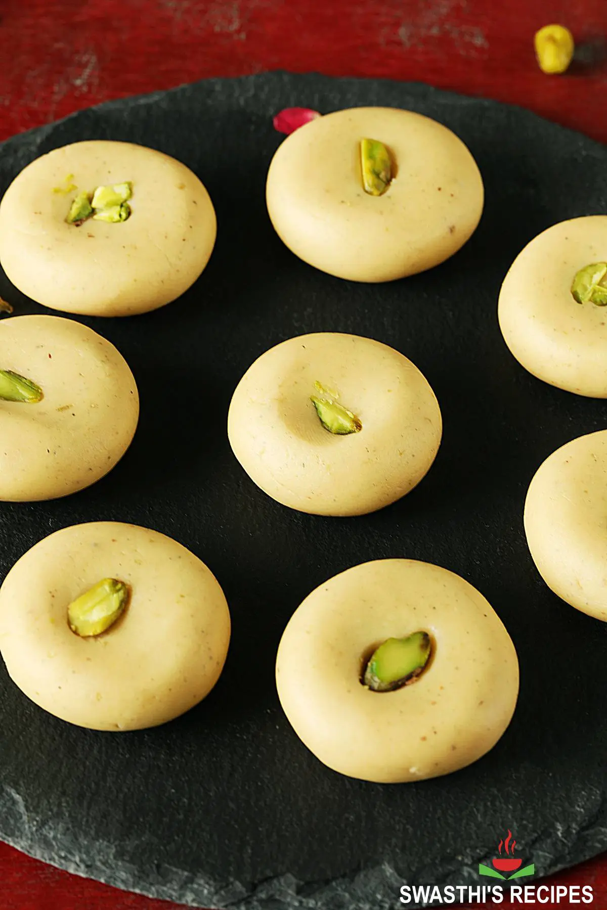 milk peda also known as doodh peda made with milk powder