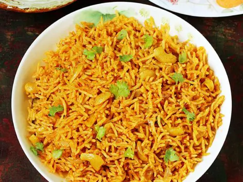 tomato rice made in South Indian style