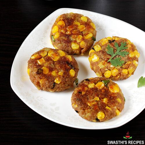 Corn Tikki Patties Recipe