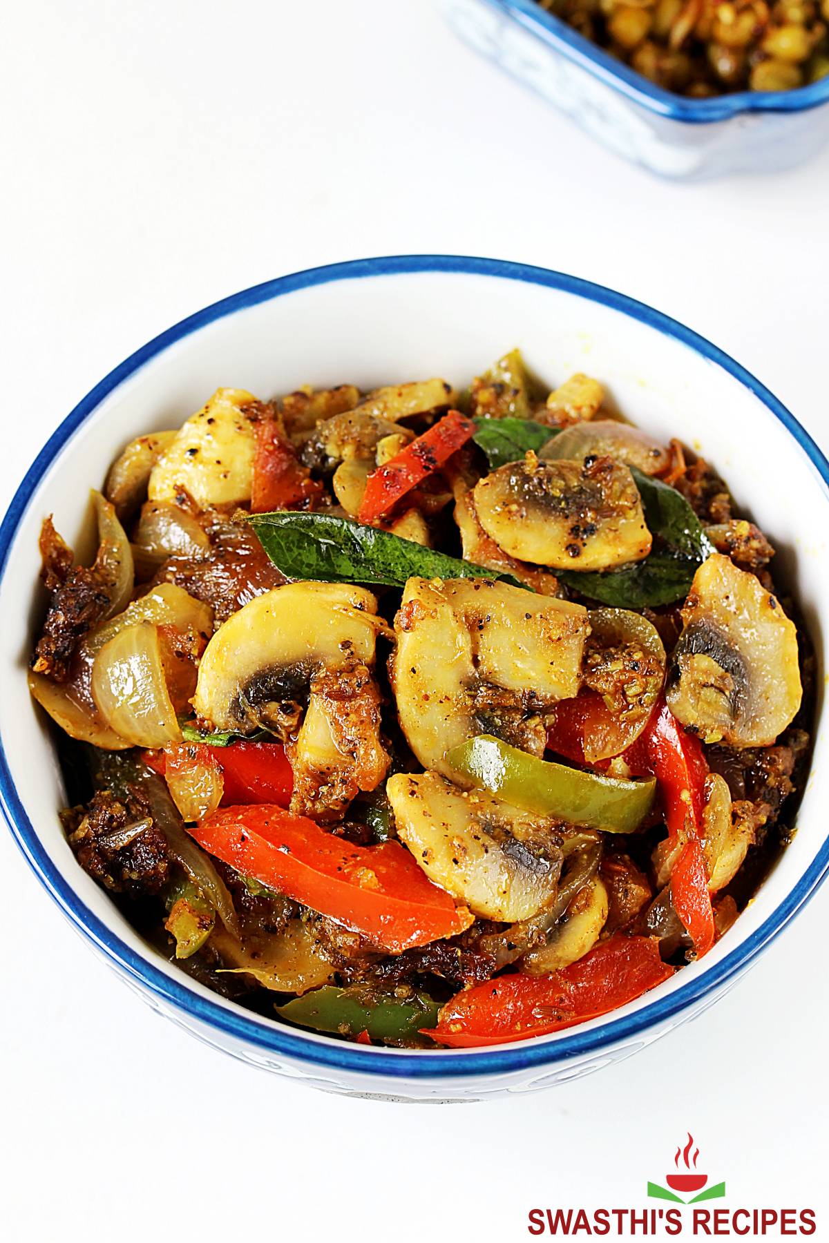 Mushroom Pepper Fry   Swasthi s Recipes - 27