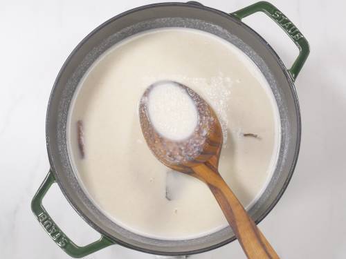 thickened milk and flour mixture