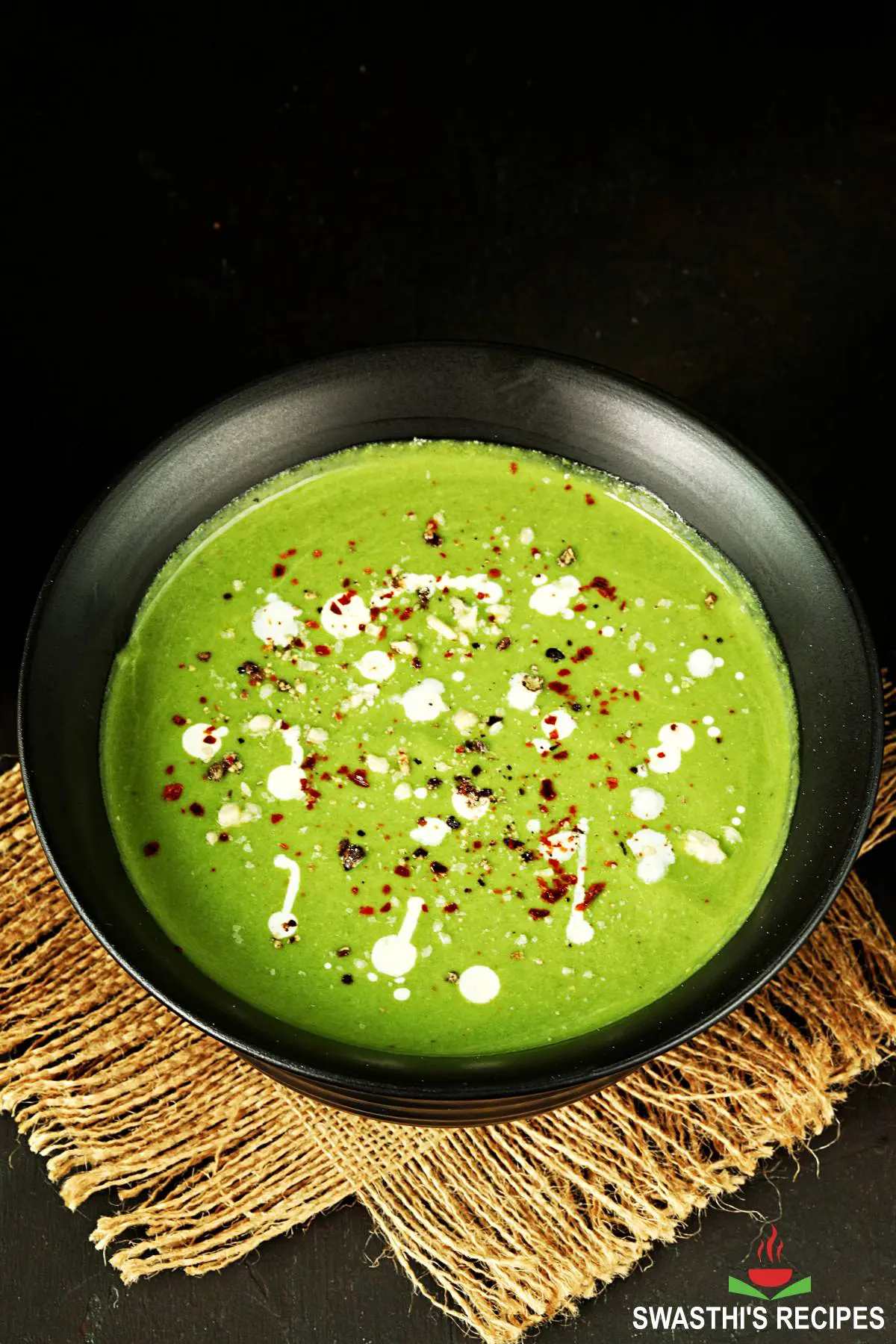 spinach soup palak soup recipe