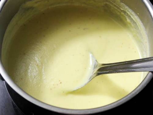cooking badam halwa