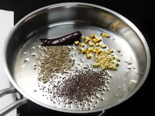 temper spices in oil or ghee