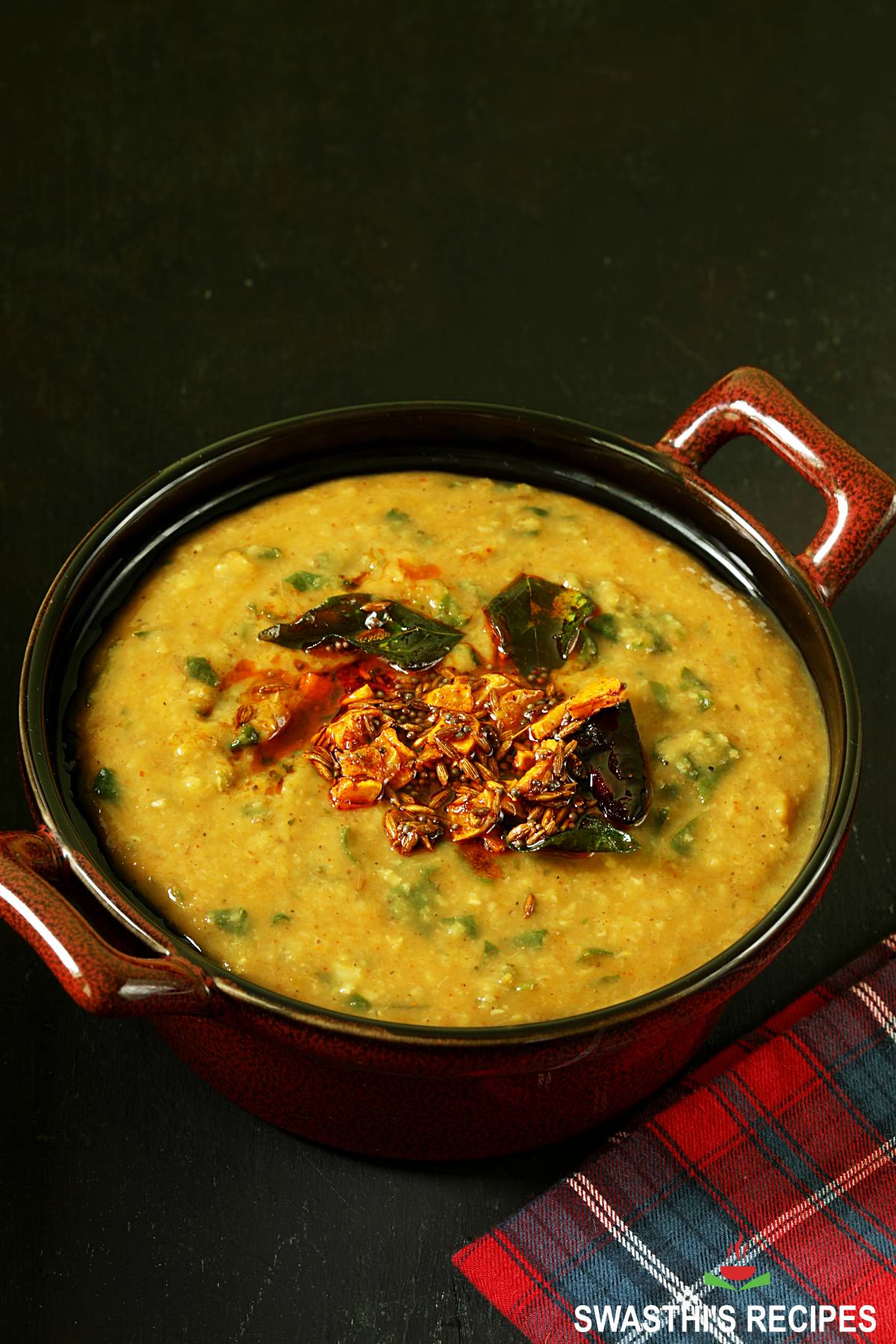 Dal Palak Recipe  Spinach Dal    Swasthi s Recipes - 76