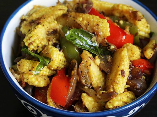Baby Corn Masala  Baby Corn Gravy    Swasthi s Recipes - 11