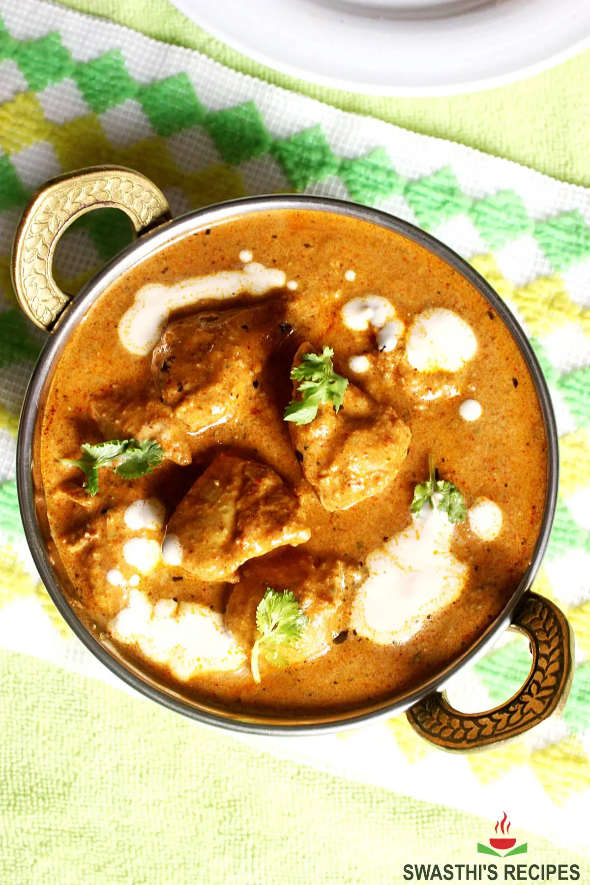 Butter chicken, Indian Chicken makhani served in a kadai
