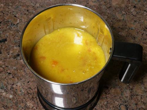 addd soup mixture to a mixer