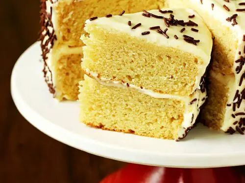 Eggless Vanilla Cake Recipe made with condensed milk