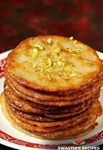 malpua made with flour sugar and cardamoms