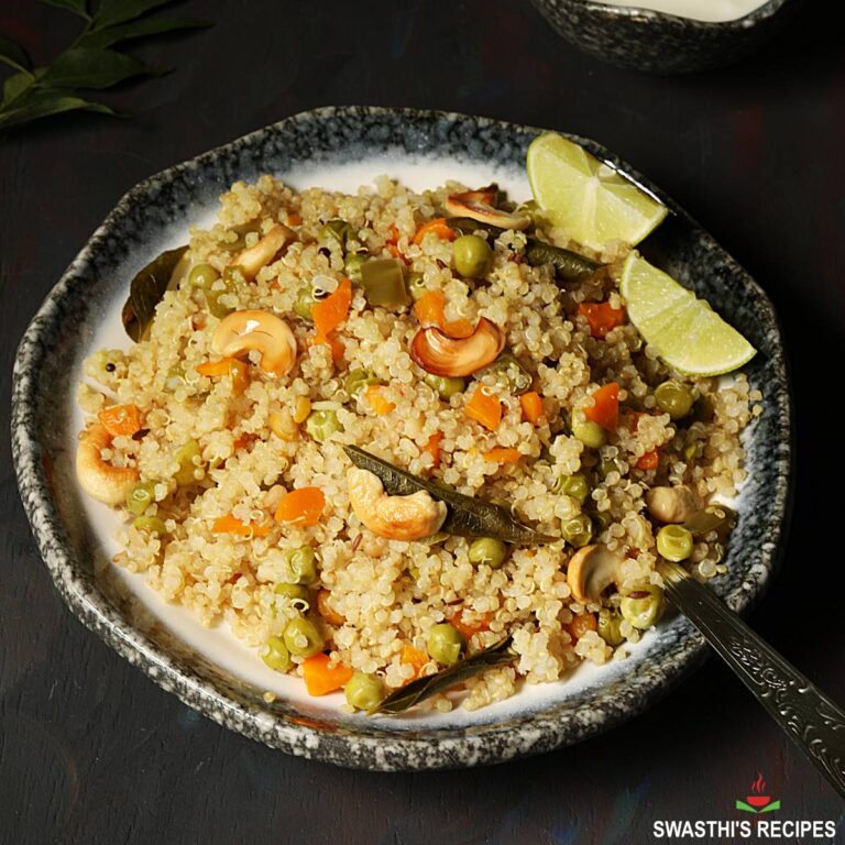 Quinoa Upma Recipe by Swasthi's Recipes