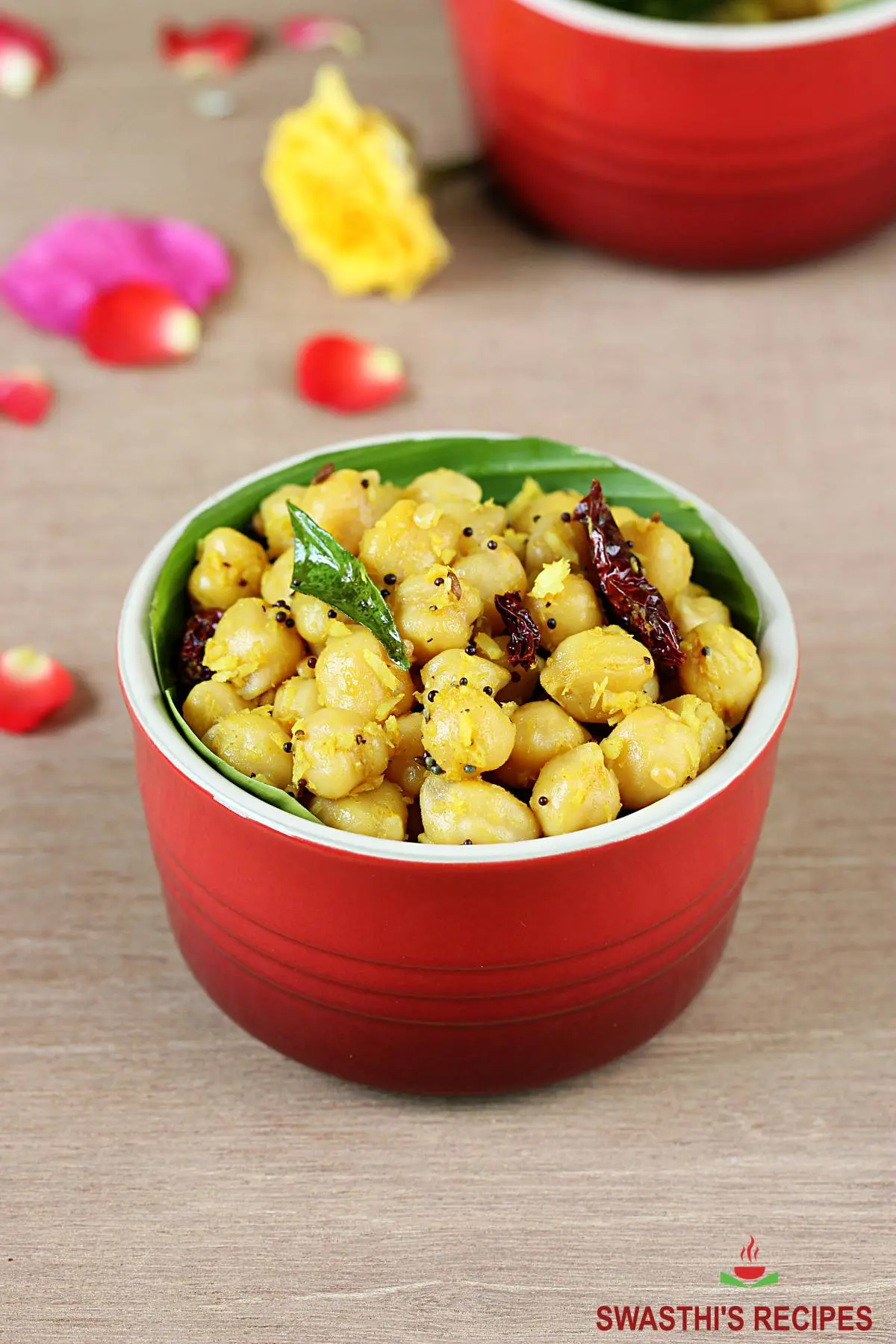Sundal Recipe made with chickpeas