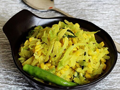 cabbage poriyal