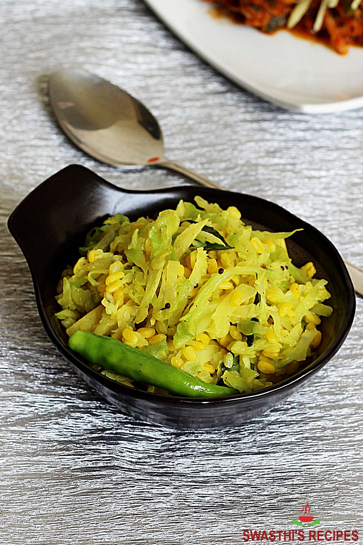 Cabbage Poriyal Recipe   Cabbage Vepudu   Swasthi s Recipes - 30