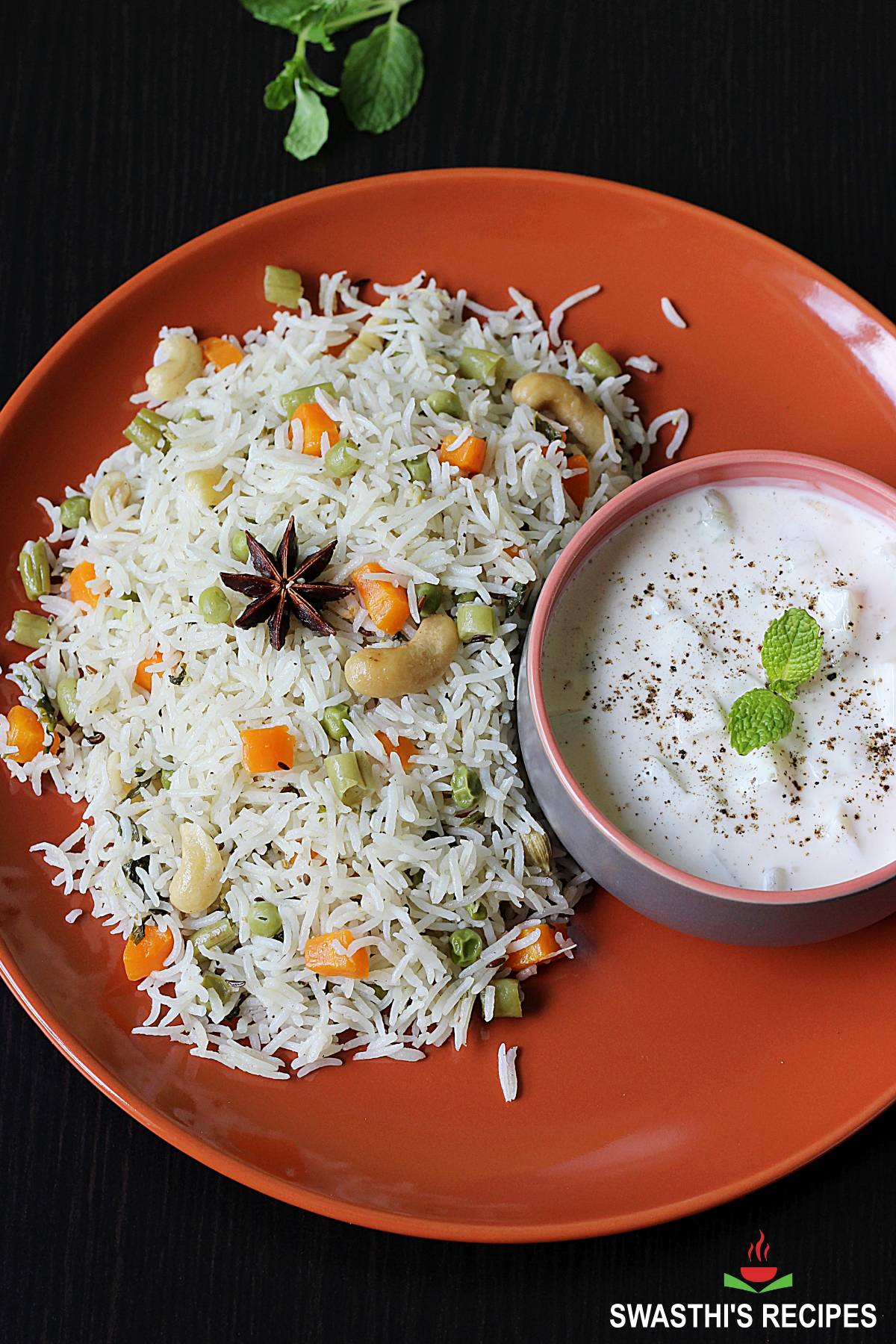 Coconut milk rice made with spices and coconut milk