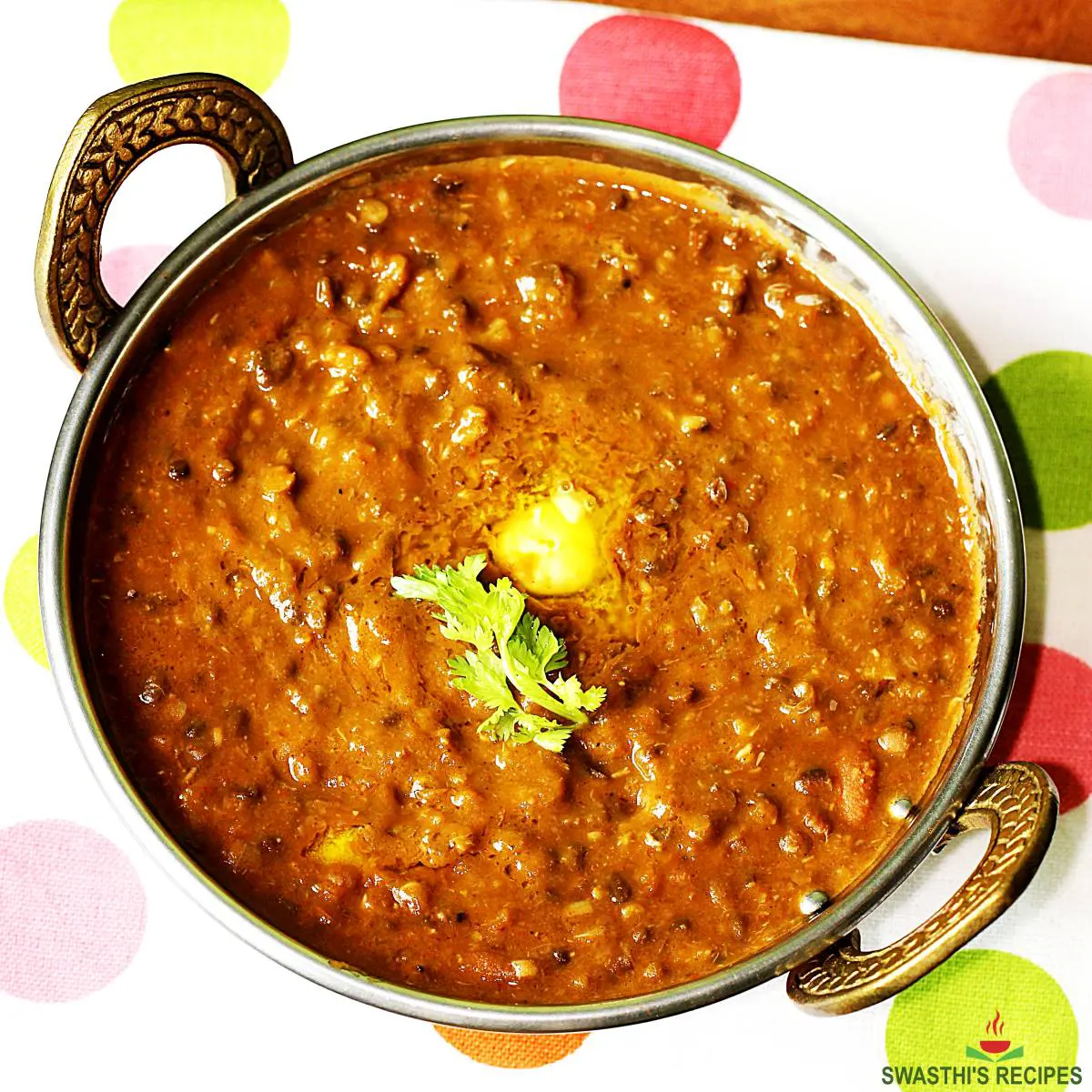 Dal Makhani served in a Indian kadai