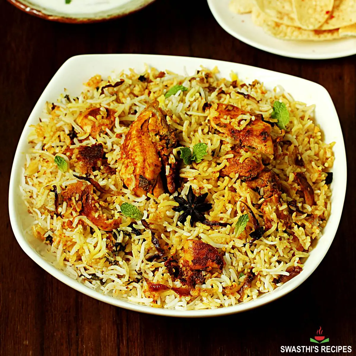 Hyderabadi biryani recipe with chicken