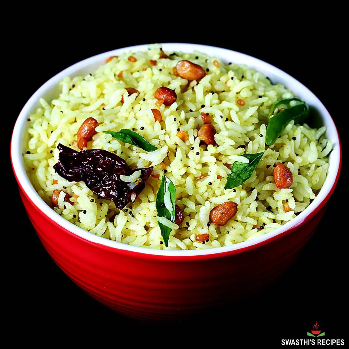 Lemon Rice Recipe made with precooked rice, spices and herbs
