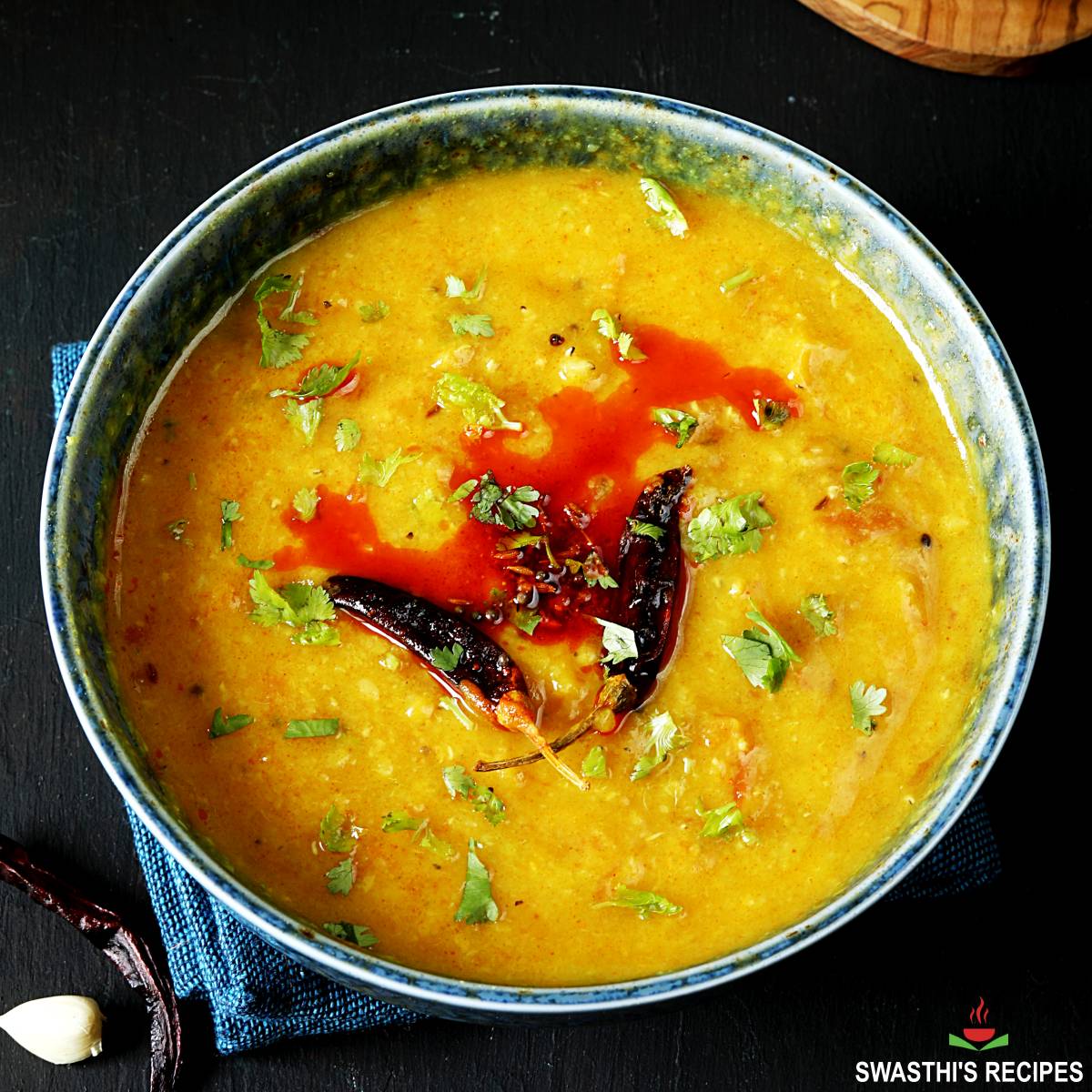 Masoor Dal Recipe made with red lentils and spices