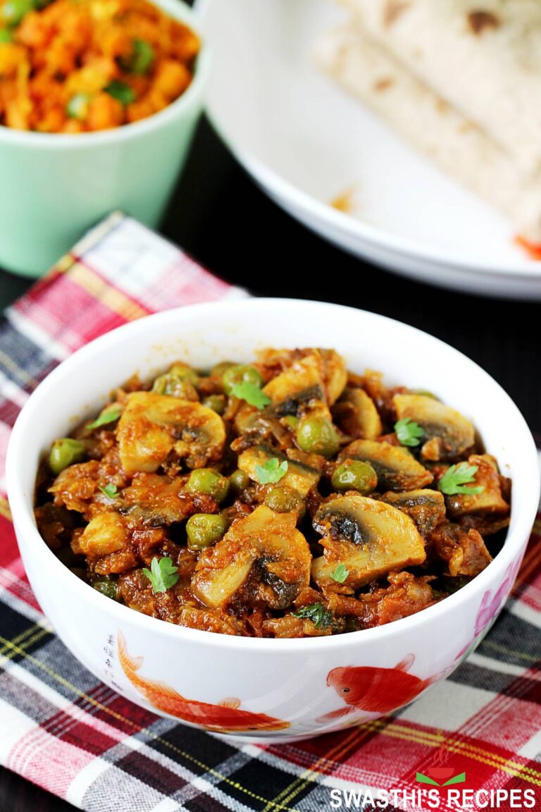 Dhingri Matar Recipe