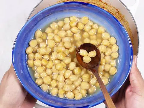 pressure cooked chickpeas 