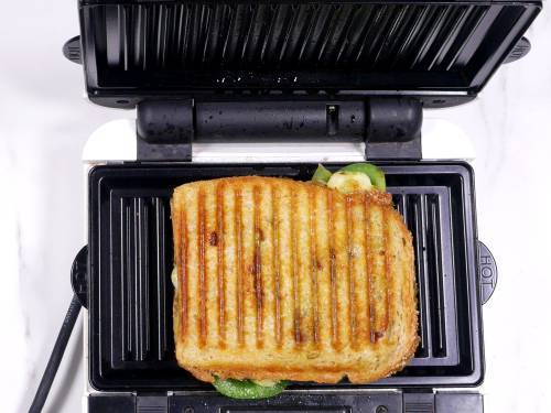 Panini Grill Toaster Press Electric Sandwich Maker Toast Griller Large 4  Slice