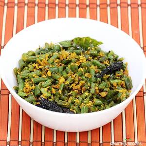 Beans Poriyal | Green Beans Fry Recipe - Swasthi's Recipes
