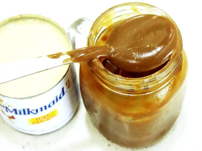 butterscotch sauce in a bottle