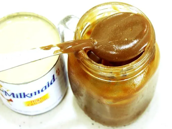 butterscotch sauce in a bottle