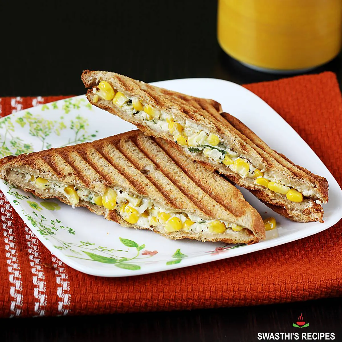 Cheese corn sandwich