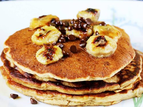 eggless banana pancakes