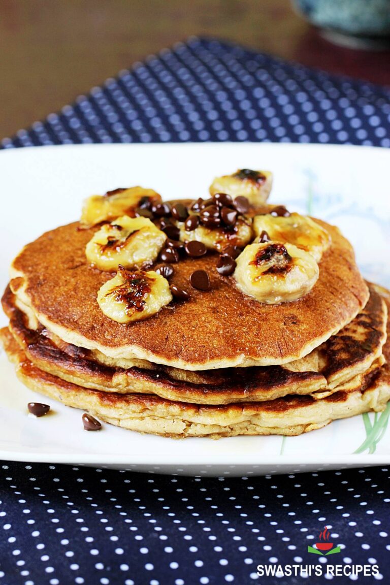 Eggless Banana Pancakes