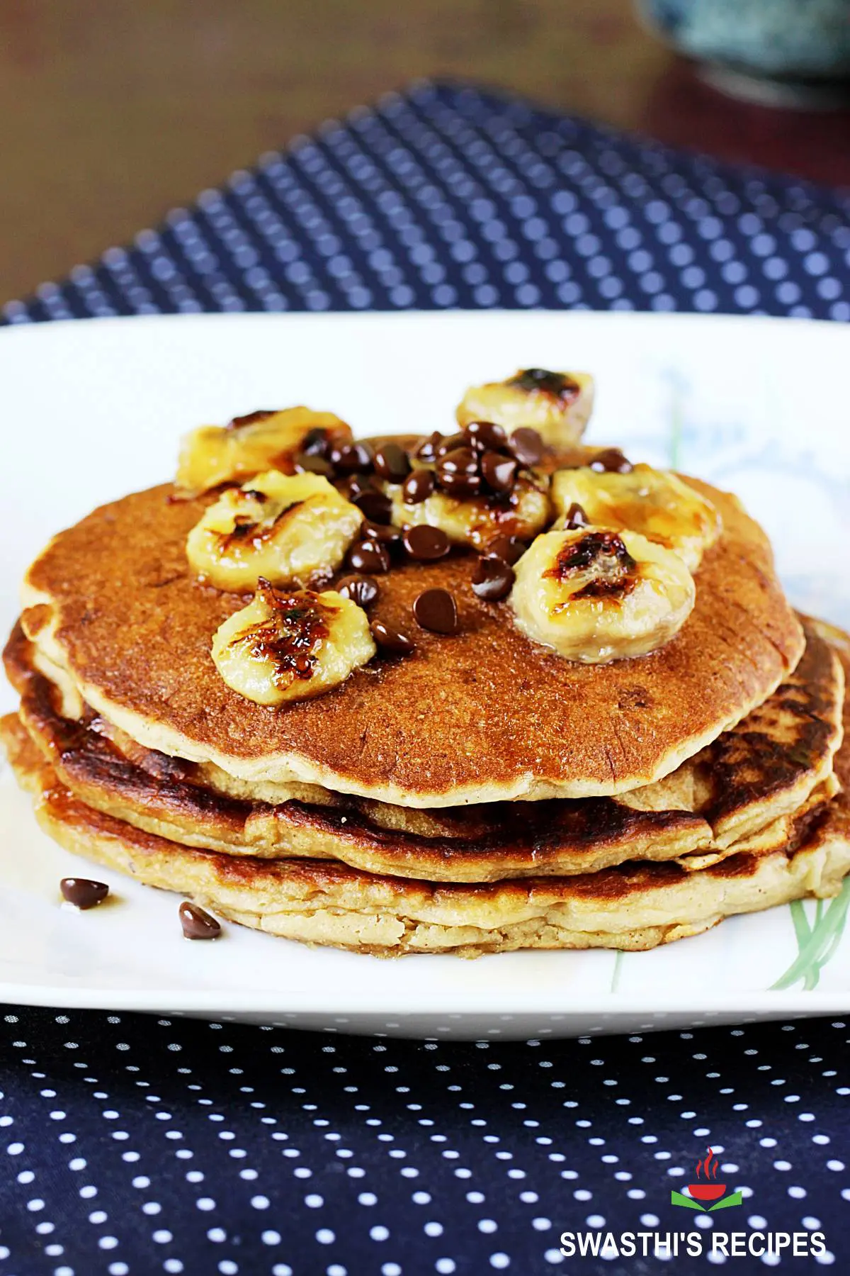 eggless banana pancakes