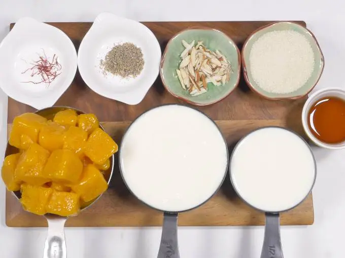 ingredients for mango lassi