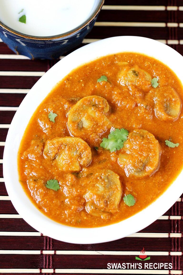Mushroom Masala Curry | Mushroom Gravy
