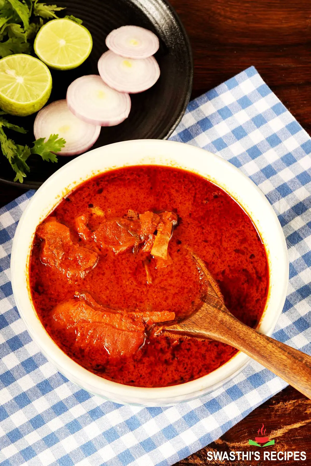 rogan josh made with lamb yogurt and spices