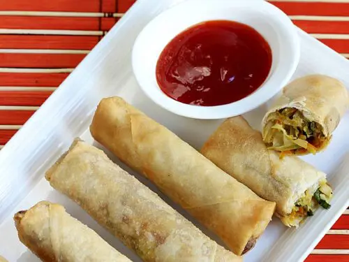 Spring rolls made with vegetables