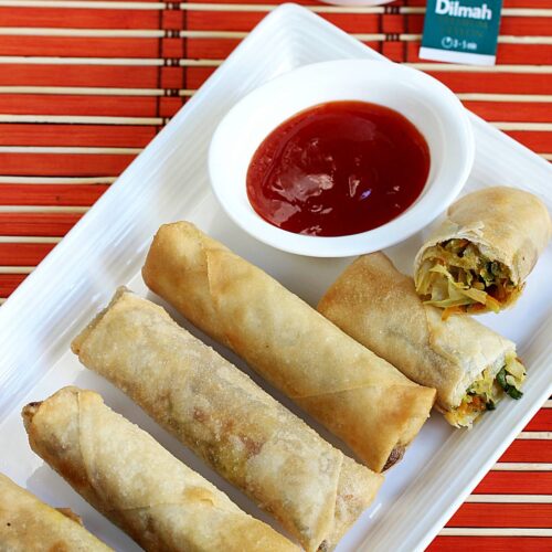 Spring rolls made with vegetables