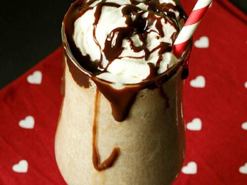 chocolate milkshake made with ice cream