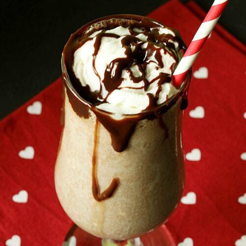 chocolate milkshake made with ice cream