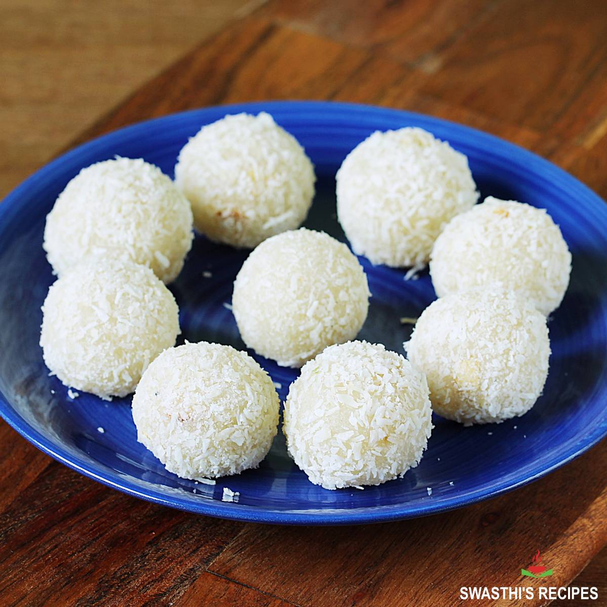 coconut ladoo swasthi's recipes