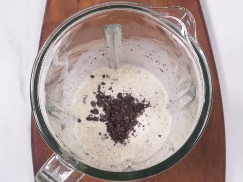add crushed oreos to milkshake