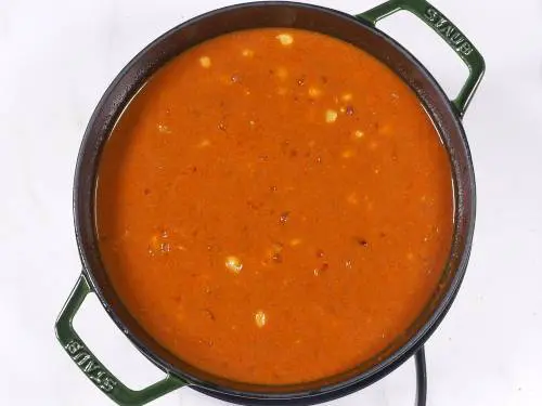 simmer the curry on low heat