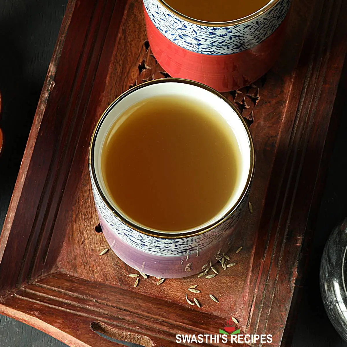 jeera water also known as cumin water in a glass