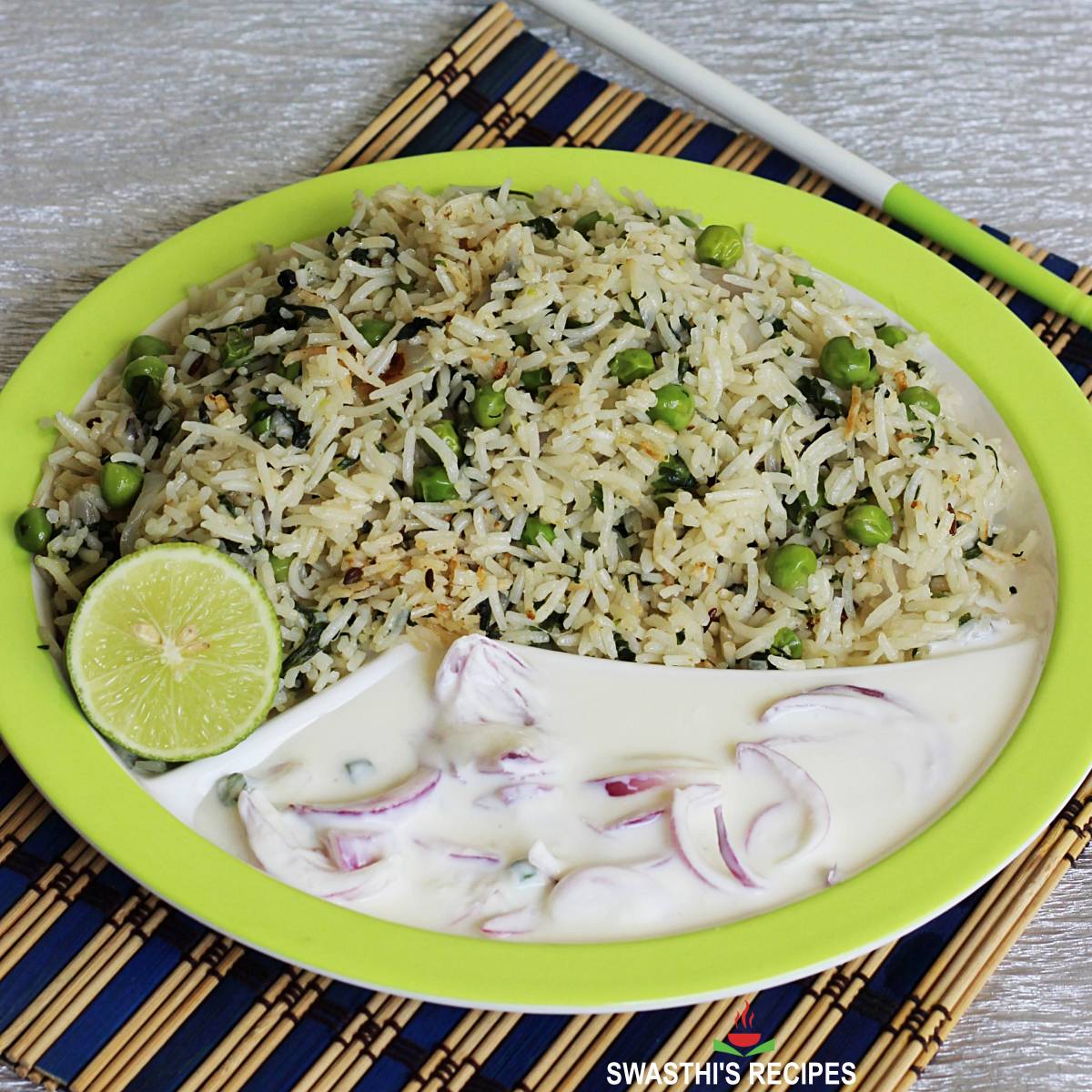 Methi pulao recipe made with rice, spices and methi leaves