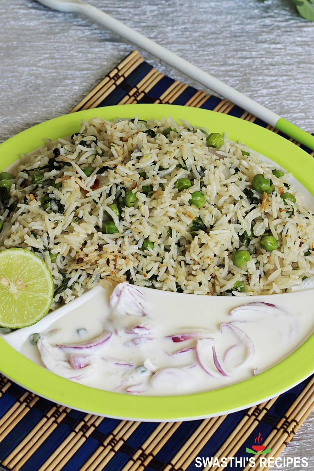 Methi pulao is rice pilaf cooked with fenugreek leaves