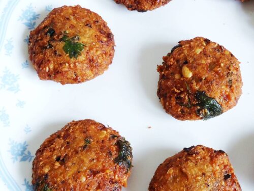 Dal Vada Recipe  Lentil Fritters    Swasthi s Recipes - 14