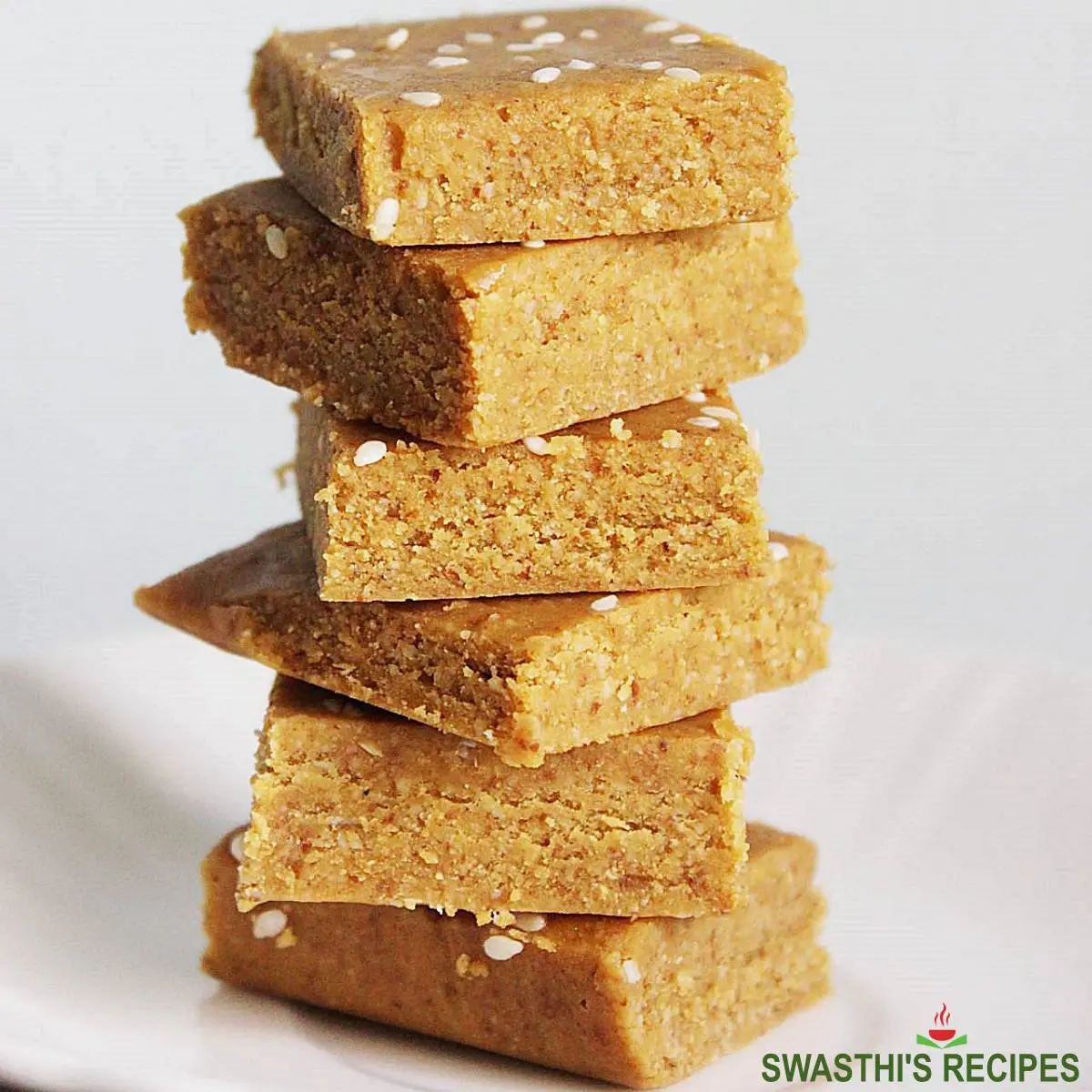 Almond jaggery burfi sweet